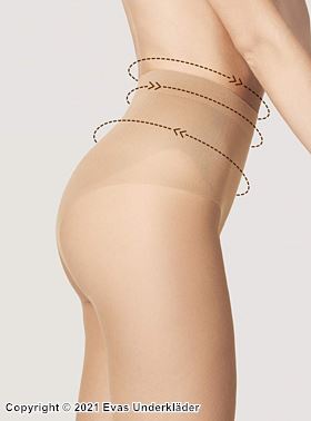 Lightly shaping pantyhose, belly control